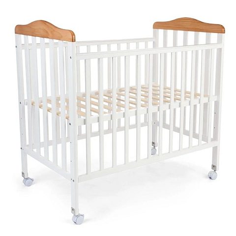 מיטת תינוק באורך מטר Nana - לבן בישלוב טבעי White/Neutral