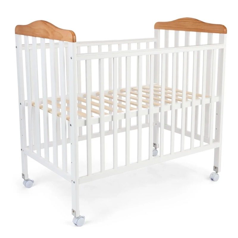 מיטת תינוק באורך מטר Nana - לבן בישלוב טבעי White/Neutral